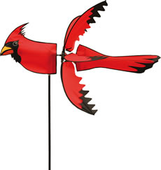 HQ Spinning Cardinal Bird Garden Spinner | Kiteworld