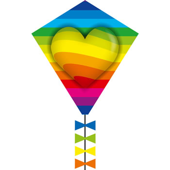 HQ Rainbow Heart Diamond 50cm