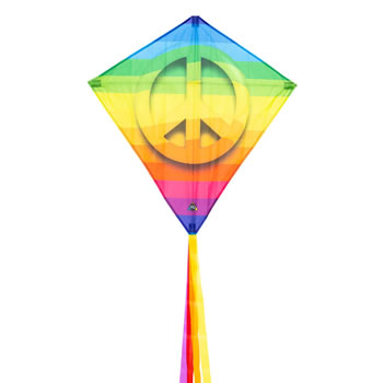HQ Rainbow Peace Diamond Eddy Kite